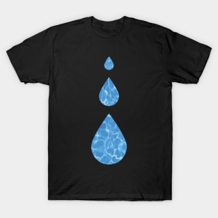 Water Drops Abstract - Water sign - The Five Elements Abstract  Symbol T-Shirt